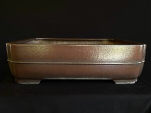Vista frontal de maceta rectangular Yamaaki 62203